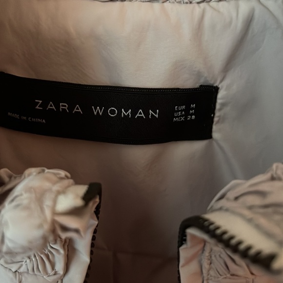 Zara zip up moto biker  jacket Medium M - Picture 10 of 10